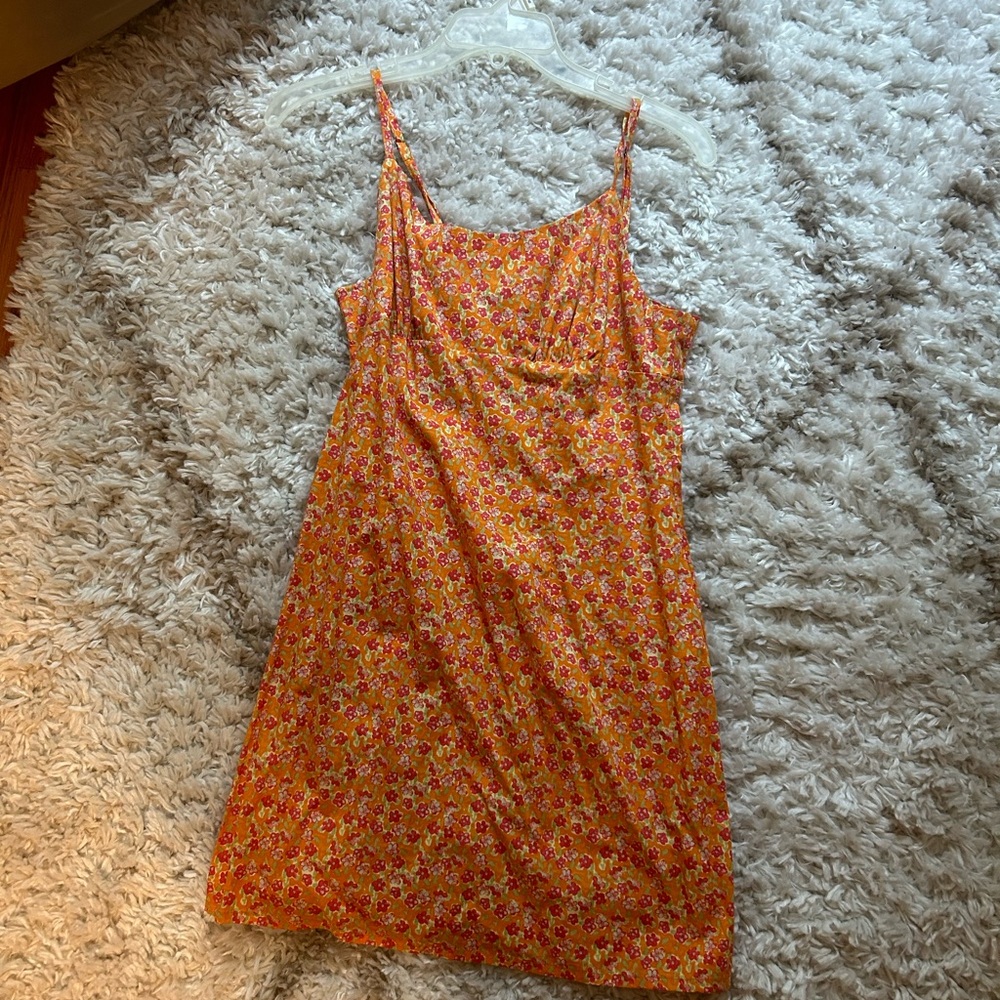 Wildfable Floral Orange Dress